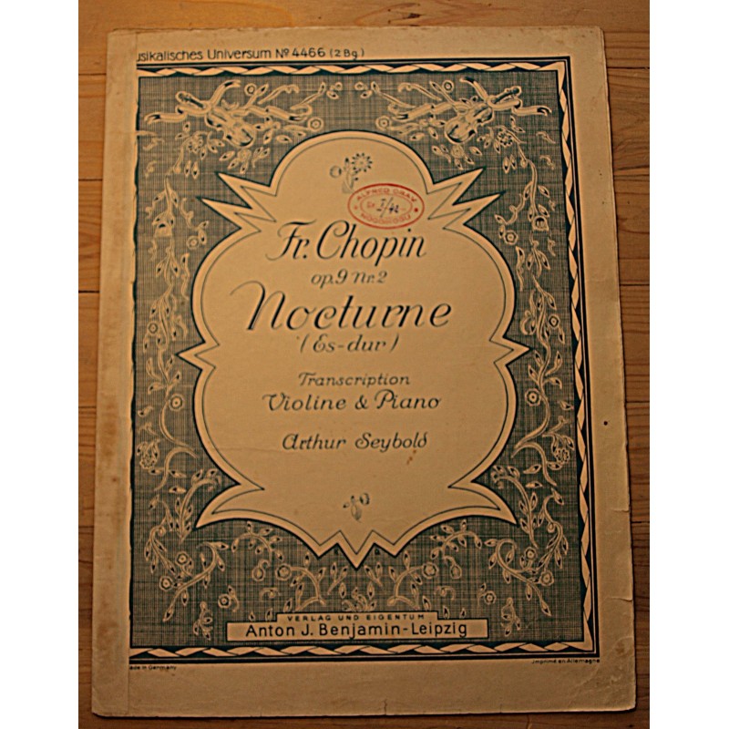 Noodid:Fr.Chopin, nukturn, viiul ja klaver