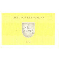 Leedu:0,50 talonast 1991, seeria AD, kirjaga, XF