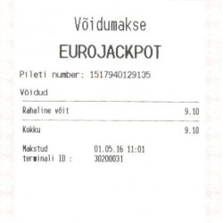 Loteriipilet, Eurojackpot...