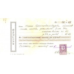 copy of Maasi Masinatarvitajate ühisuse kviitung, tempelmark 5 senti, 1934
