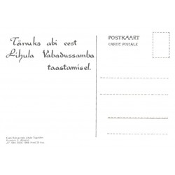 Postkaart tänuks abi eest Lihula vabadussõja ausamba taastamisel, 1989