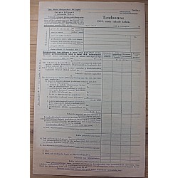 1939. aasta tuludeklaratsiooni blankett, Teadaanne 1939. aasta tulude kohta
