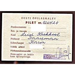 EÕM, Eesti Õpilasmaleva malevapilet, EÕM saaremaal 1983