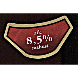 Eesti õllepudeli silt alkoholi 8,5% mahust