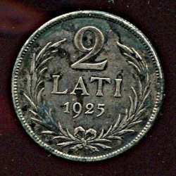 Läti 2 lati 1925, 2 latti,...