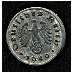 Saksamaa(Eesti):1 reichpfennig 1940, täht A, VF