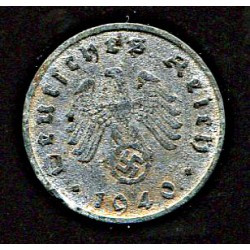 Saksamaa:10 reichpfennig 1940, Täht B, VF