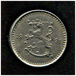 Soome 25 penniä 1921, VF