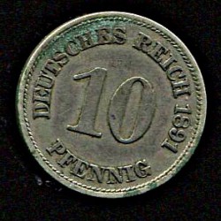 Saksamaa 10 pfennig 1912,...