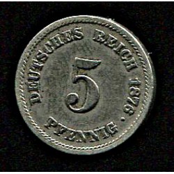 Saksamaa 5 pfennig 1876,...