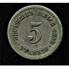 Saksamaa 5 pfennig 1888, täht A, VF