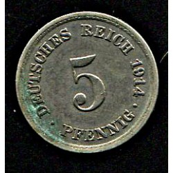 Saksamaa 5 pfennig 1911,...