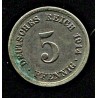 Saksamaa 5 pfennig 1911, täht A, VF