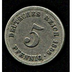 Saksamaa 5 pfennig 1898,...