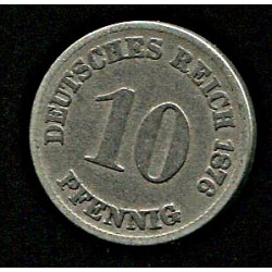 Saksamaa 10 pfennig 1876,...