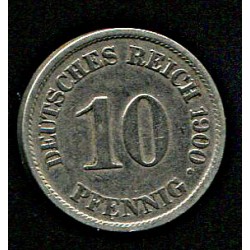 Saksamaa 10 pfennig 1900,...