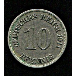 Saksamaa 10 pfennig 1911,...