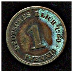 Saksamaa 1 pfennig 1900,...