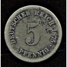 Saksamaa 5 pfennig 1875, täht B, VF-