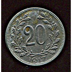 Austria:20 hellerit 1917, VF