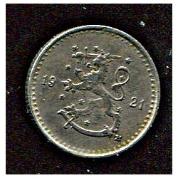 Soome 25 penni 1921, 25 penniä, VF