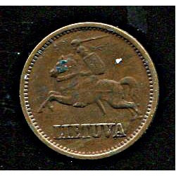 Leedu 1 centas 1936, 1 sent, VF