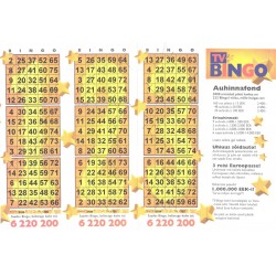 TV Bingo loteriipilet, 9...