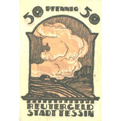 Saksamaa notgeld, Stadt Tessin, 50 pfennigit, 1922, UNC