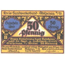 Saksamaa notgeld:Kreis handwerkerbund-Stolzenau 50 pfennig 1922, UNC
