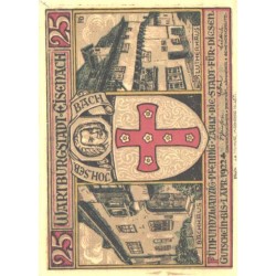 Saksamaa notgeld:Wartburgstadt Eisenach 25 pfennig 1922, UNC