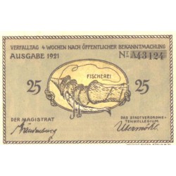 Saksamaa notgeld:Stadt Plön 25 pfennig 1921, UNC