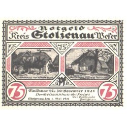 Saksamaa notgeld:Kreis Stolzenau 75 pfennig 1921, UNC