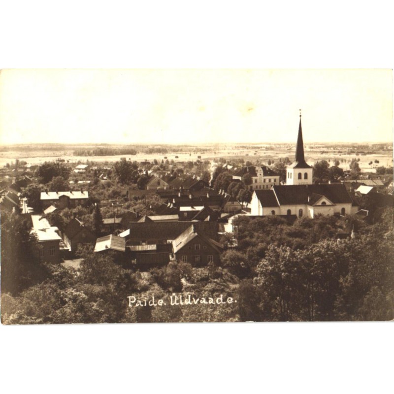 Paide üldvaade, kirik, enne 1940