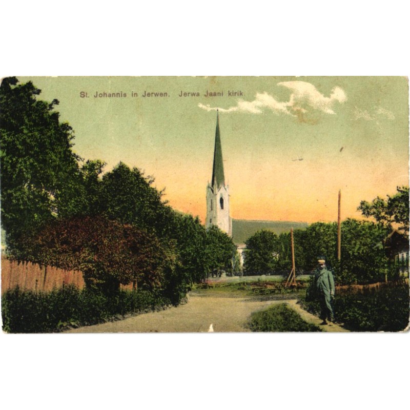 Järva Jaani kirik ja vaade, enne 1920