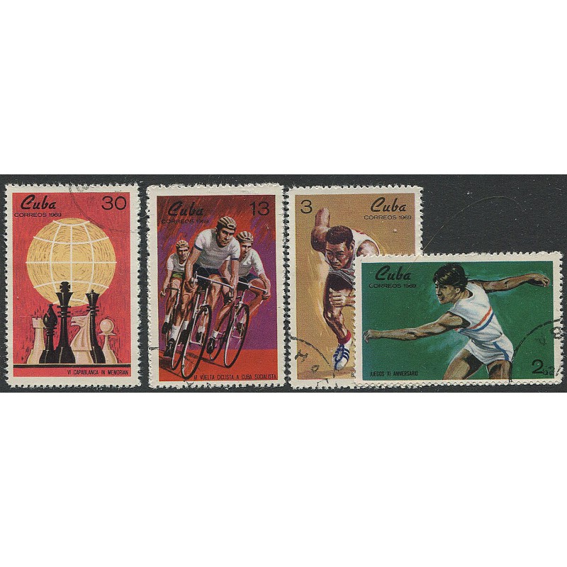 Kuuba 4 marki 1969, Sport, male, kettaheide, jooksja, Templiga