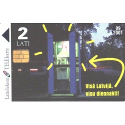 Läti telefonikaart 2 latti, taksofon
