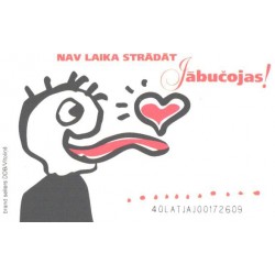 Läti telefonikaart 2 latti, poiss südamega, 2001