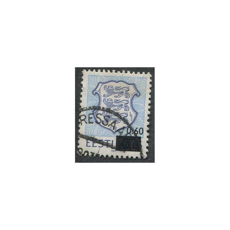 Eesti ületrükiga standardmark 15 kopikat/60 senti 1993