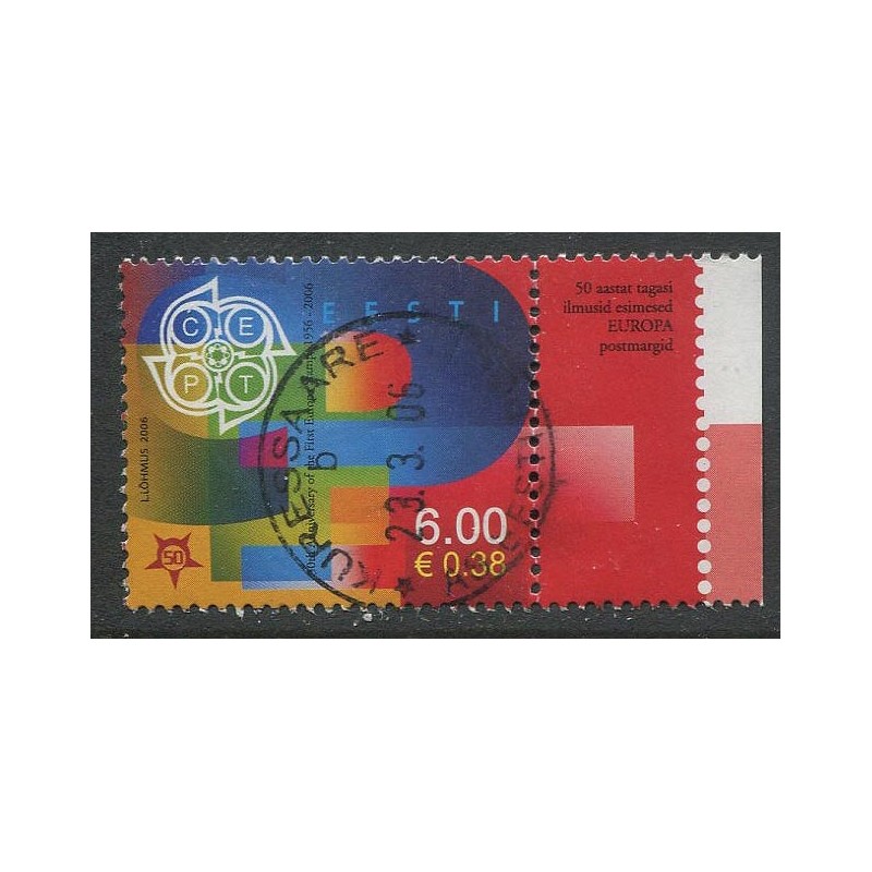 Eesti mark EUROPA cept postmark 50 2006