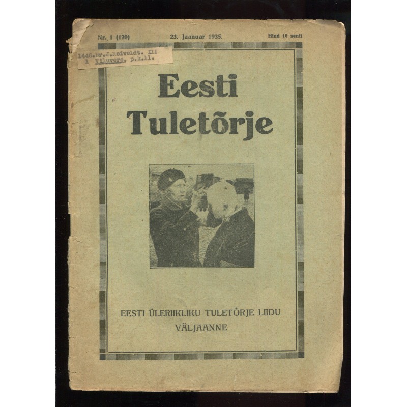 Ajakiri Eesti Tuletõrje 1/1935