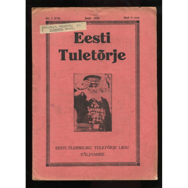Ajakiri Eesti Tuletõrje 7/1934