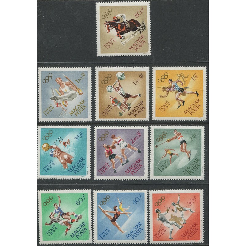 Ungari:Margisari Tokio olümpiamängud 1964, MNH