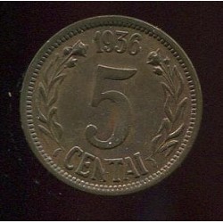Leedu 5 centai 1936, 5...