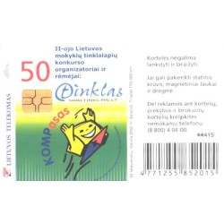 Leedu telefonikaart 50 ühikut, Šventupio, 2002