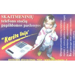 Leedu telefonikaart 50 ühikut, laps telefoniga
