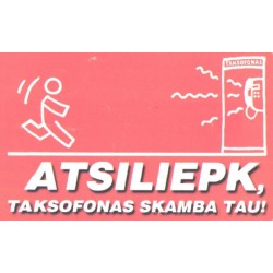 Leedu telefonikaart 100 ühikut, Atsiliepk, 2001