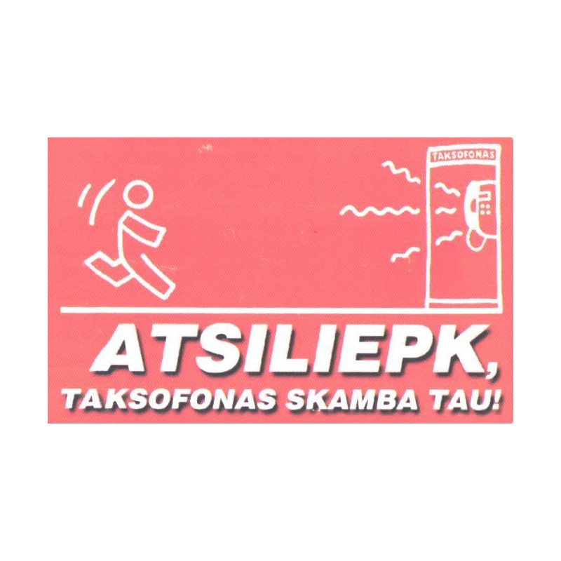 Leedu telefonikaart 100 ühikut, Atsiliepk, 2001