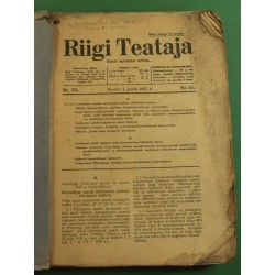 Ajakirja Riigi Teataja köidetud numbrid 63/1927-115/1927