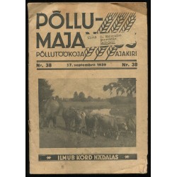 Põllutöökoja ajakiri Põllumaja nr. 38/1939