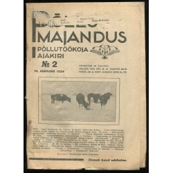 Põllutöökoja ajakiri Põllumajandus nr. 2/1934
